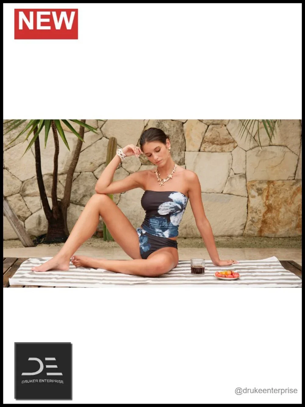 Floral Tankini Set with Tummy Control Bandeau High Cut Thong Bottom Swimwear